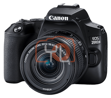 Canon EOS 200D II Camera Kit EF-S 18-55mm F4-5.6 IS STM (Black) - Free Canon CB-BS200 Bag