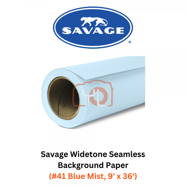 Savage Widetone Seamless Background Paper (#41 Blue Mist, 9' x 36')