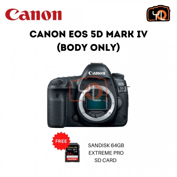 Canon EOS 5D Mark IV (Body) - ( Free Sandisk 64GB Extreme Pro SD Card )