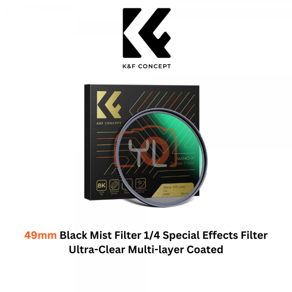 K&F Concept 49mm Black Mist Filter 1/4 Special Effects Filter Ultra-Clear Multi-layer Coated