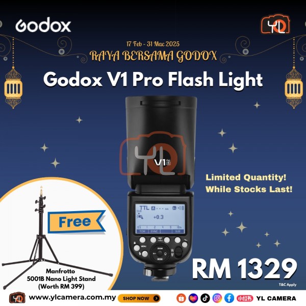 Godox V1Pro S TTL Li-ion Round Head Camera Flash for Sony