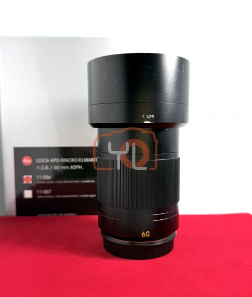 [USED-PJ33] Leica 60mm F2.8 APO-Macro-Elmarit-TL ASPH Lens (11087), 90% Like New Condition (S/N:4619348)