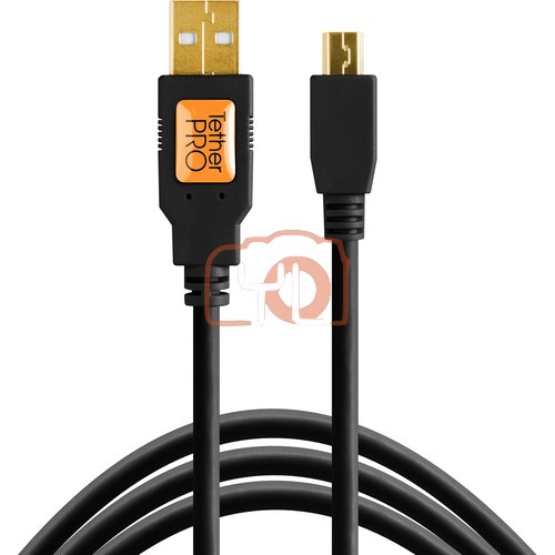 Tether Tools TetherPro USB 2.0 Type-A to 5-Pin Mini-USB Cable (Black, 6')