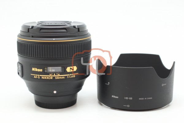 [USED-PUDU] NIKON 58MM F1.4 G AFS N 95%LIKE NEW CONDITION SN:211865