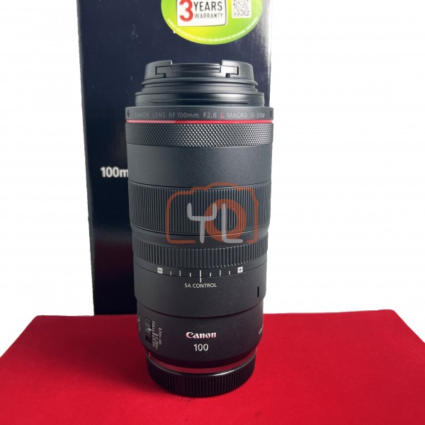 [USED-PJ33] Canon RF 100mm F2.8 L Macro IS USM (No Hood), 95% Like New Condition (S/N:1020003505)