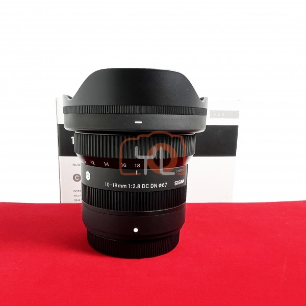 [USED-PJ33] Sigma 10-18mm F2.8 DC DN Contemporary (Fujifilm X), 90% Like New Condition (S/N:57557191)