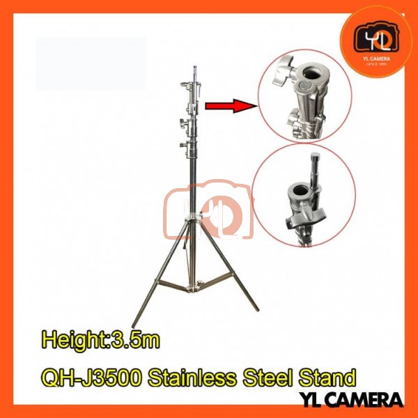 Meking QH-J3500  Heavy Duty Stainless Steel Light Stand (350CM) Maximum Support 20KG