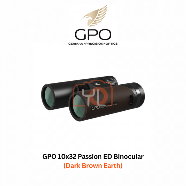 GPO 10x32 Passion ED Binocular (Dark Brown Earth)