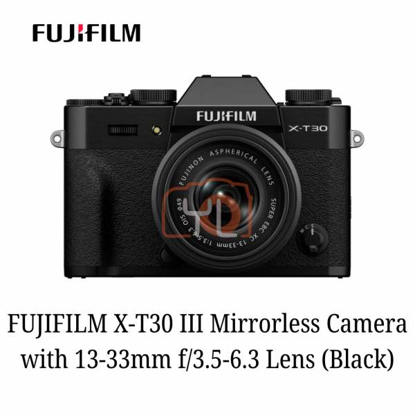 FUJIFILM X-T30 III Mirrorless Camera with 13-33mm f/3.5-6.3 Lens (Black)