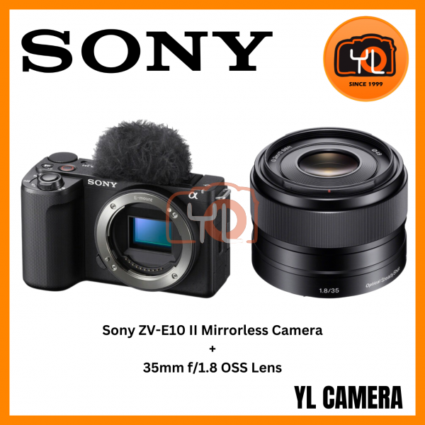 Sony ZV-E10 II Mirrorless Camera (Black)(Body)+Sony 35mm f/1.8 OSS Lens (Free Sandisk 64GB Extreme Pro SD Card & Extra Battery NP-FZ100)