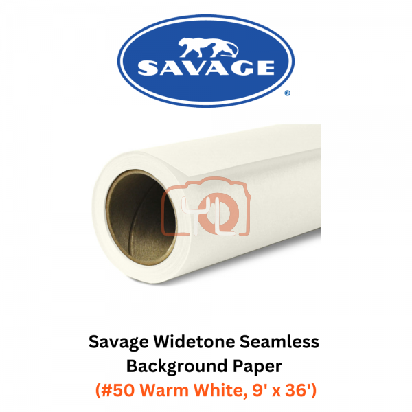 Savage Widetone Seamless Background Paper (#50 Warm White, 9' x 36')