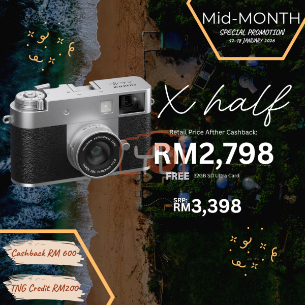 FUJIFILM X half Digital Camera (Silver) (Free 32GB 120MB Ultra SDHC Card){12-18 JANUARY promo}