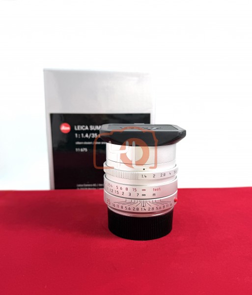 [USED-PJ33] Leica 35mm F1.4 Summilux-M ASPH FLE 11675 (Silver) ,95% Like New Condition (S/N:4833860)