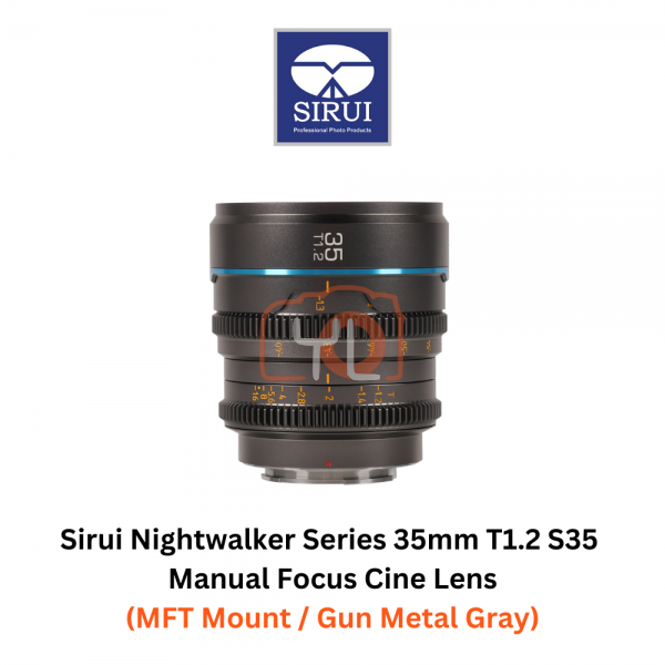 Sirui 35mm T1.2 S35 Manual Focus Cine Lens (MFT Mount, Gun Metal Gray)