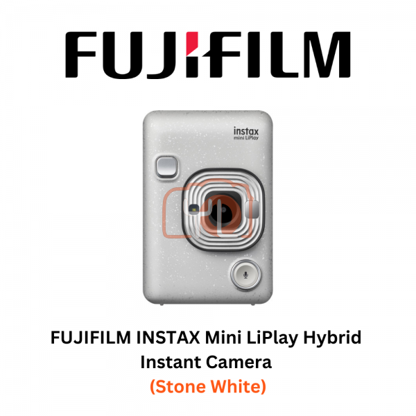 Instax mini LiPlay - Stone White with 20 Shot Pack