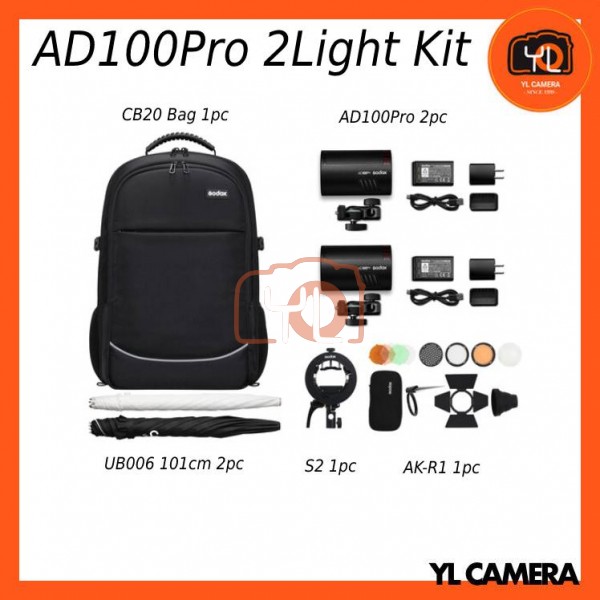 Godox AD100pro Pocket Flash 2-Light Kit