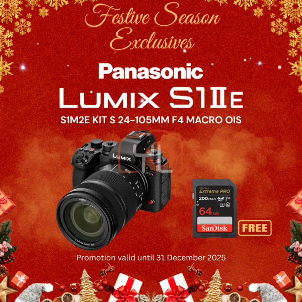Panasonic Lumix S1 IIE Mirrorless Camera With 24-105mm Lens (FREE SANDISK 64GB EXTREME PRO SD CARD)