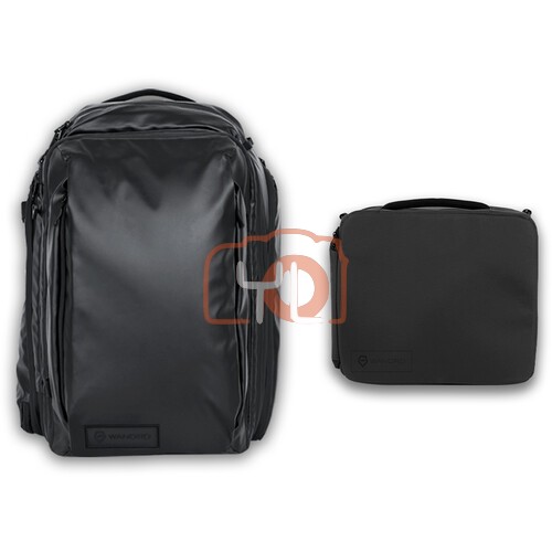 WANDRD Transit Travel Backpack with Essential Plus Camera Cube (Black, 45L)