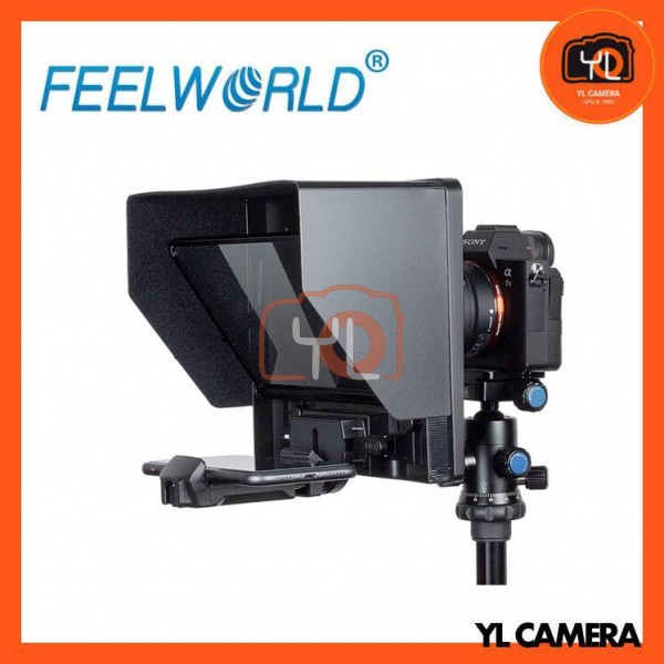 FeelWorld TP10 Portable Folding Teleprompter for Smartphone/Tablet/DSLR