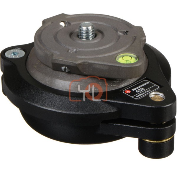 Manfrotto 438 Compact Leveling Head - Ball Camera Leveler - Supports 33 lb (15kg)