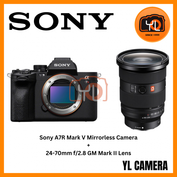 Sony a7R V Mirrorless Camera (Body) + FE 24-70mm f/2.8 GM II Lens (Free Sony 64GB 300MB/Sec Tough SD Card & Extra Battery))