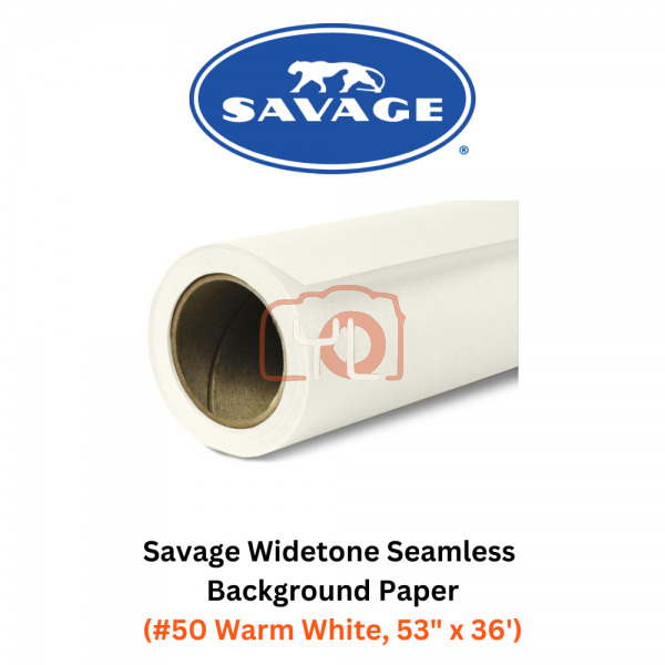 Savage Widetone Seamless Background Paper (#50 Warm White, 53