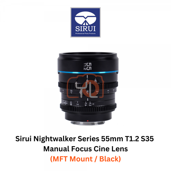 Sirui 55mm T1.2 S35 Manual Focus Cine Lens (MFT Mount, Black)