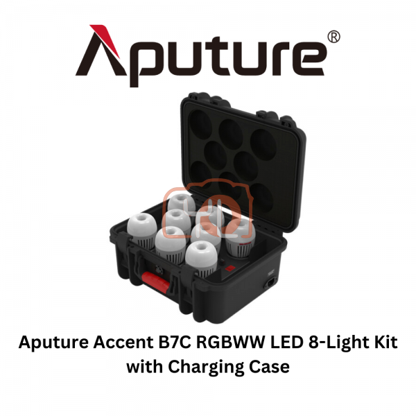 Aputure Accent B7C RGBWW LED 8-Light Kit with Charging Case
