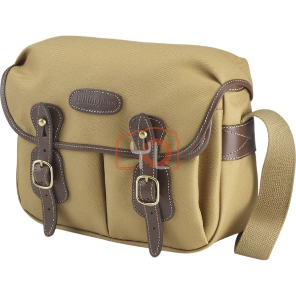 Billingham Hadley Shoulder Bag (Khaki with Chocolate Leather Trim, Small)