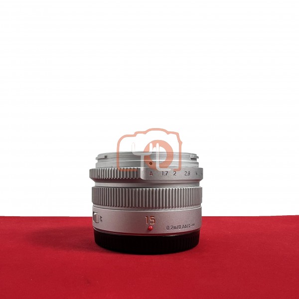 [USED-PJ33] Panasonic 15MM F1.7 Lumix G DG Summilux ASPH, 90% Like New Condition (S/N:HH4FA001706)