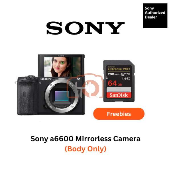 Sony A6600 Camera Body (Black) - Free Sandisk 64GB Extreme Pro SD Card