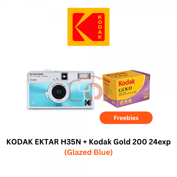 Kodak Ektar H35N Half Frame 35mm Film Camera (Glazed Blue)