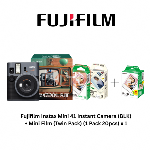 FUJIFILM INSTAX MINI 41 Instant Film Camera +Twin Pack (20 Sheet)