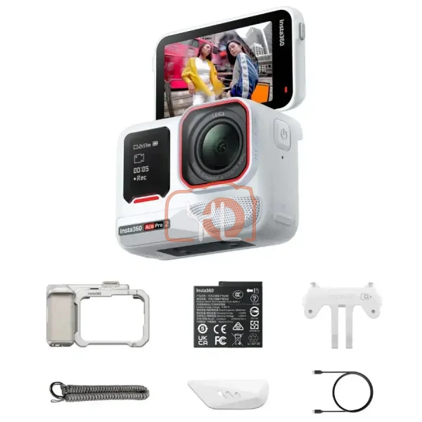 Insta360 Ace Pro 2 Action Camera Dual Battery Xplorer Bundle - Arctic White