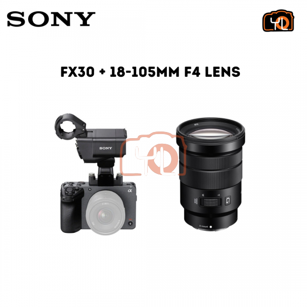 Sony FX30 with Sony E PZ 18-105mm f/4 G OSS Lens