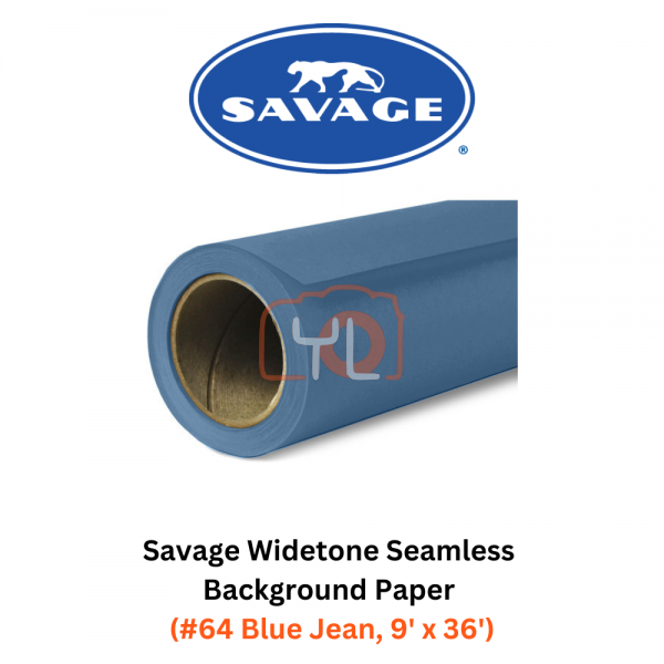 Savage Widetone Seamless Background Paper (#64 Blue Jean, 9' x 36')