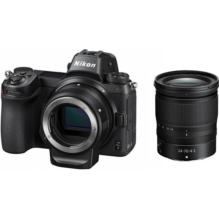 Nikon Z7 + Z 24-70mm F4 S + FTZ Lens Mount Adapter  (Free 64GB XQD Card  Z Series Camera Bag)