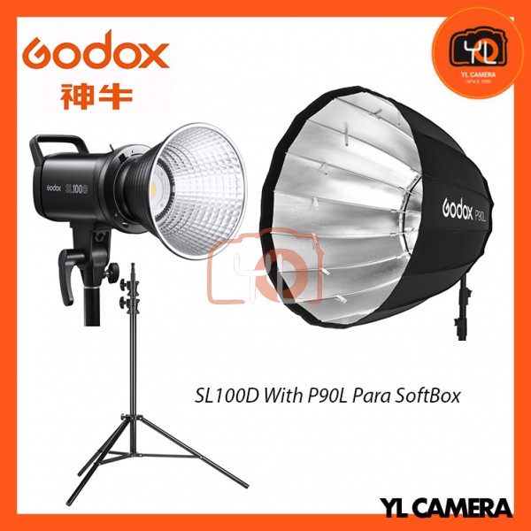 Godox SL100D Daylight With P90L Parabolic Softbox + 280CM Light Stand (1 Light Kit)