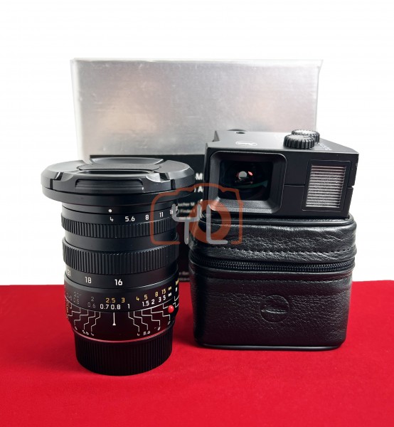 [USED-PJ33] Leica 16-18-21mm F4 Tri-Elmar-M ASPH With Universal Wide Angle Finder M (11645), 90% Like New Condition (S/N:4061820)