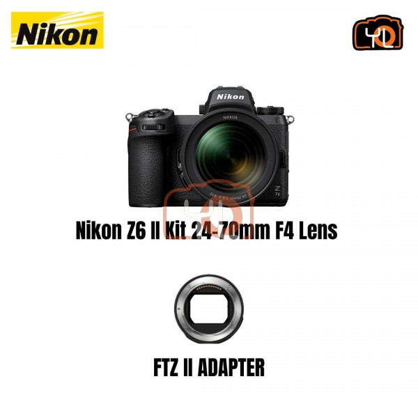 NIkon Z 6 II + Z 24-70mm F4 S + FTZ II Adapter