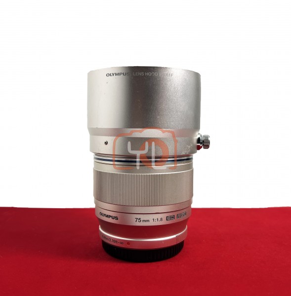 [USED-PJ33] Olympus 75mm F1.8 ED M.Zuiko (Silver), 85% Like New Condition (S/N:342001130)