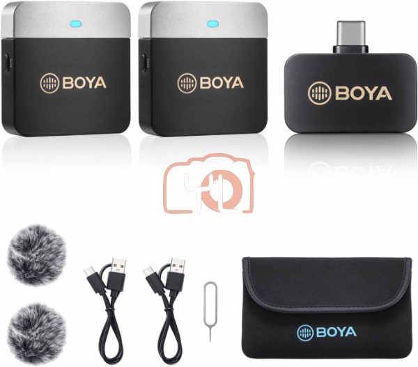 Boya BY-M1V4 2.4GHz Dual-Channel Wireless Microphone System (Type-C)