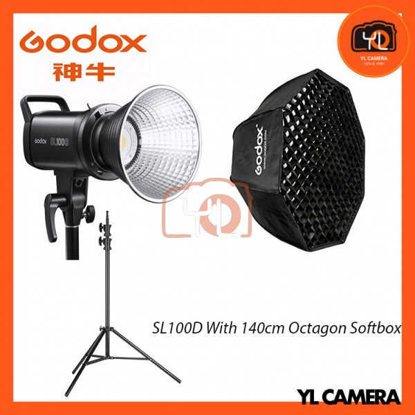 Godox SL100D Daylight With SB-FW140cm Octagon Soft Softbox + 280CM Light Stand (1 Light Kit)