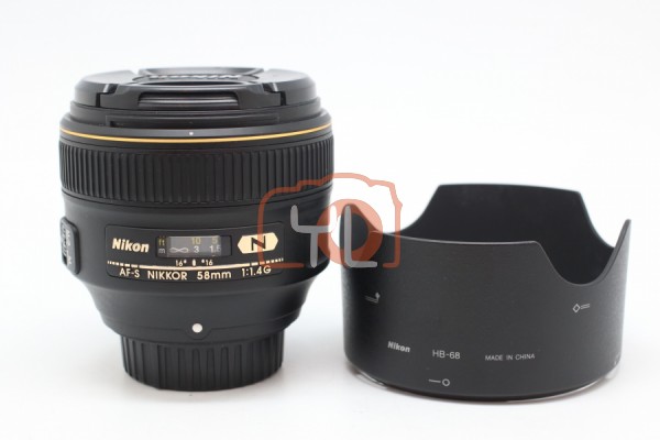 [USED-PUDU] NIKON 58MM F1.4 G AFS N 90%LIKE NEW CONDITION SN:214403