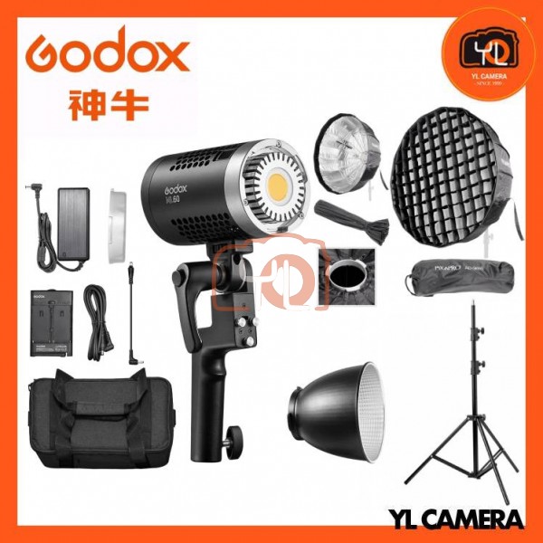 Godox ML60 LED Light (AD-S65S 65cm Parabolic Deep Softbox + 190CM Light Stand)
