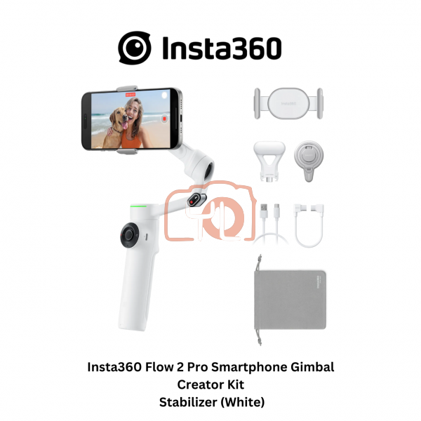 Insta360 Flow 2 Pro Smartphone Gimbal Stabilizer Creator Kit (White)