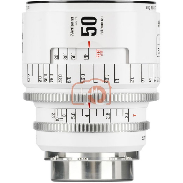 7Artisans INFINTE 50mm T2.1 Cine Lens (ARRI PL Mount, White)