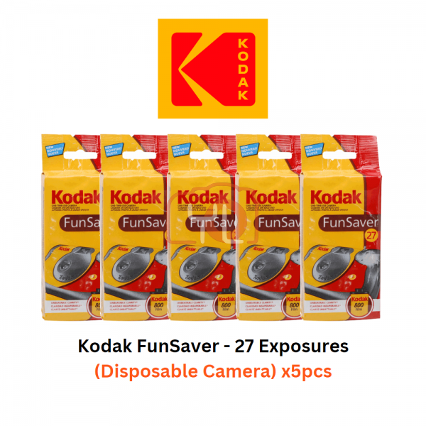 Kodak FunSaver 35mm ISO800 Disposable Camera (27 Exposures) x 5PCS