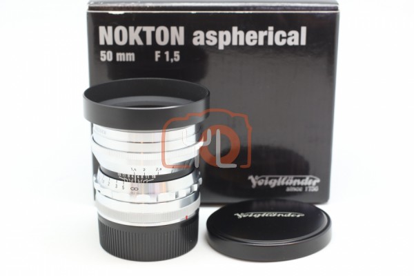 [USED-PUDU] Voigtlander 50MM F1.5 Nokton ASPH - (Chrome) For Leica M 90%LIKE NEW CONDITION SN:8360265