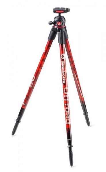 Manfrotto MKOFFROADR Off road Aluminum Tripod with Ball Head (Red)